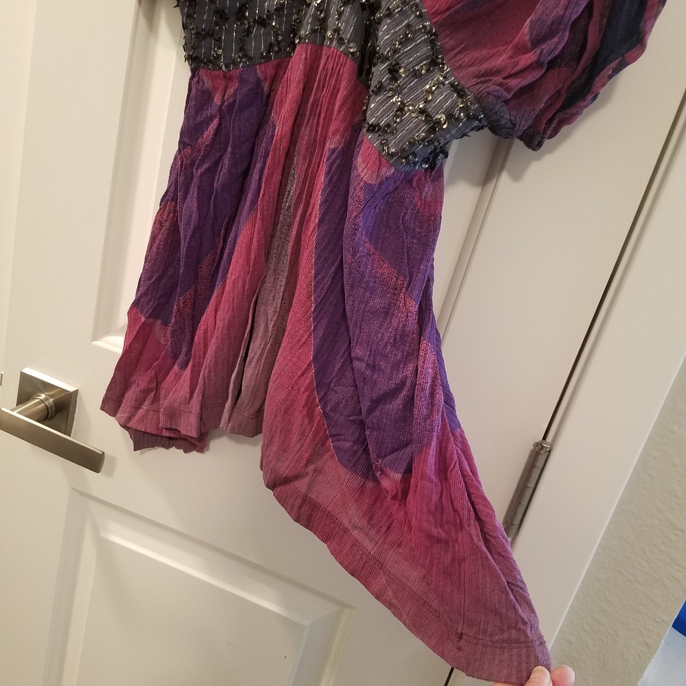 Free People_Boho Flowy Top w/Sequin Waist - Picture 4 of 8